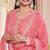 Peach designer embroidered premium silk semi stitched salwar suit
