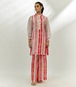 Pastel pink printed kurta and pants set