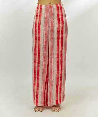 Pastel pink printed kurta and pants set 3