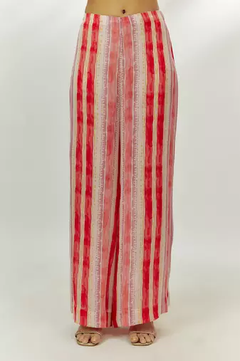 Pastel pink printed kurta and pants set
