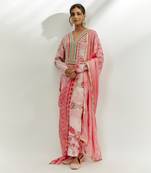 Pastel pink printed kurta set