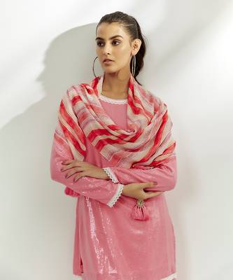 Pastel pink kurta pants set 3