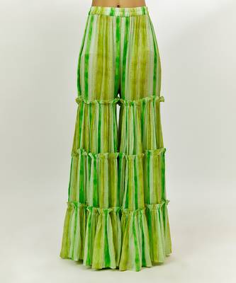 Lime green embroidered garara set 4