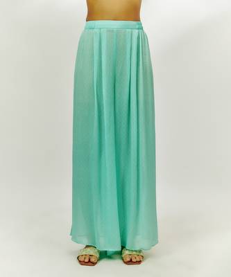 Cyan blue printed kurta pallazzo set 3