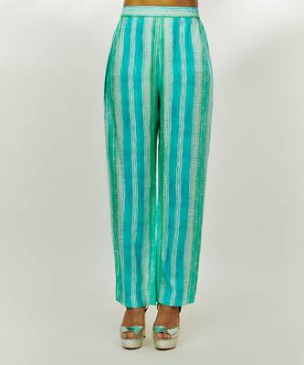 Cyan blue printed kaftan 3
