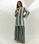 Black printed kurta and pallazzo set