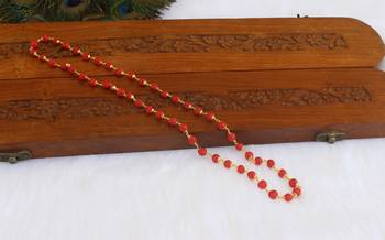 Kerala style gold plated coral chain 1