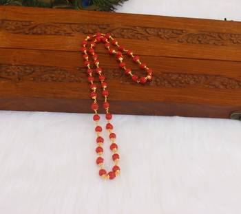 Kerala style gold plated coral chain 2