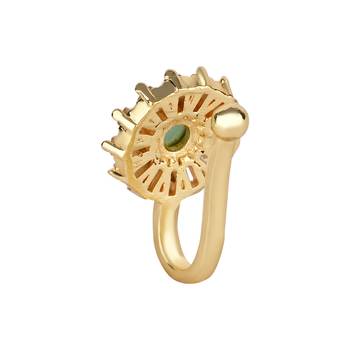 Pressing Type Non-Piercing Nose Pin with Sparkling Stones 4