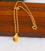 Kerala style gold plated radhakrishna pendant chain