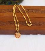Kerala style gold plated temple pendant chain
