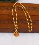 Kerala style gold plated balgopal pendant chain