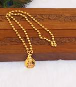 Kerala style gold plated temple pendant chain