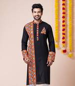Black heavy rayon navratri special traditional only kurta