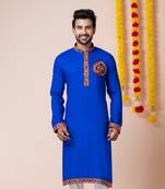 Blue heavy rayon navratri special traditional only kurta