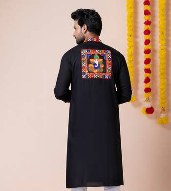 Black heavy rayon navratri special traditional only kurta 5