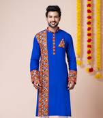 Blue heavy rayon navratri special traditional only kurta
