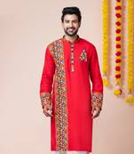 Red heavy rayon navratri special traditional only kurta