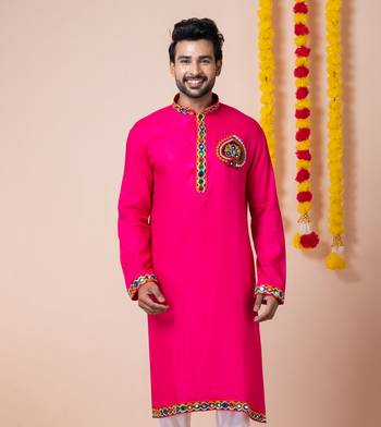 Pink heavy rayon navratri special traditional only kurta 1