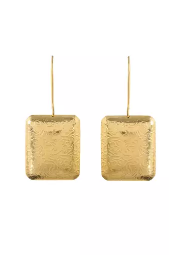 Beautiful gold tone drop earrings