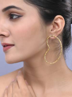 Gold-plated brass ear cuff studs for women 1