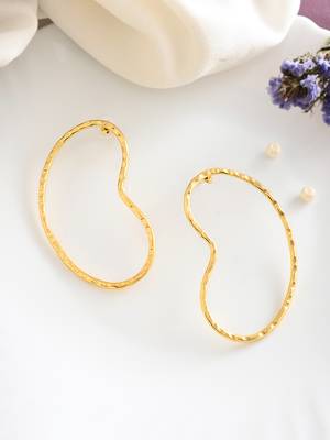 Gold-plated brass ear cuff studs for women 2