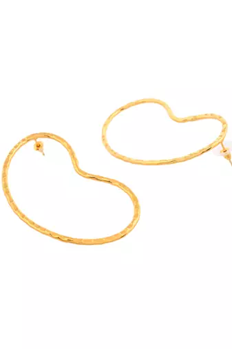 Gold-plated brass ear cuff studs for women