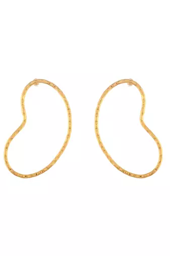 Gold-plated brass ear cuff studs for women