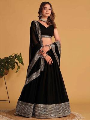 Black Lehenga Choli for Women 4