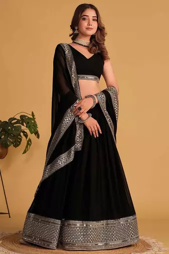 Black Lehenga Choli for Women