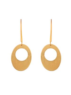 Gold-plated brass chandbali brass drop earrings 3