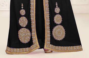 Black color Full Sleeves Handmade Moroccan Kaftan 3