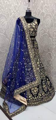 Bridal Wear Designer velvet fabric Lahenga Choli 4