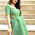 Parrot Colour Soft Georgette Plating Saree With Embroidery Blouse