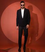 Black stretch blazer set