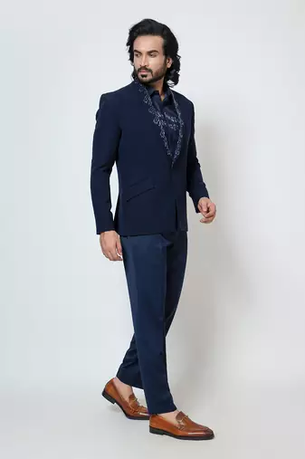 Dark blue electric blazer set