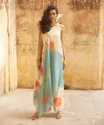 Multicolor Silk Tunic Set 1