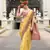 Yellow Designer Weaving Soft Linen Saree With Blouse