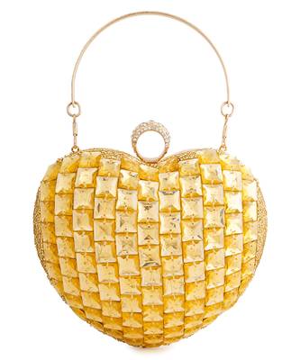 Gold cupid citrine clutch 3