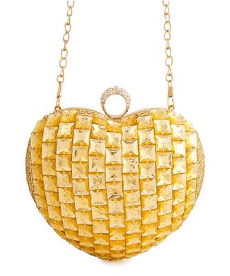 Gold cupid citrine clutch 4