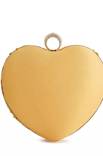 Gold cupid citrine clutch