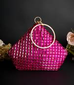 Pink sapphire diamond clutch