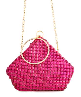 Pink sapphire diamond clutch 3