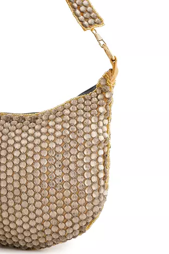 Brown smoky quartz purse