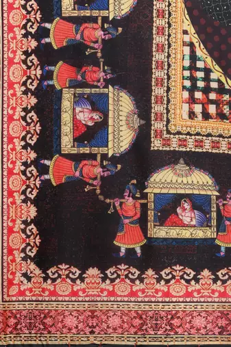 Digital print assam silk dupatta for women and girls to wear on gown chaniya choli kurti etc