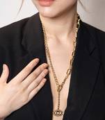 Gold benevolent enigma necklace