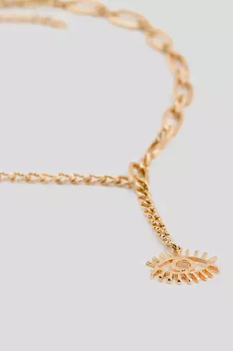 Gold benevolent enigma necklace