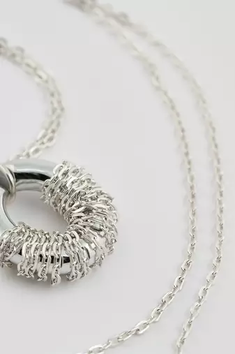 Silver tranquality necklace