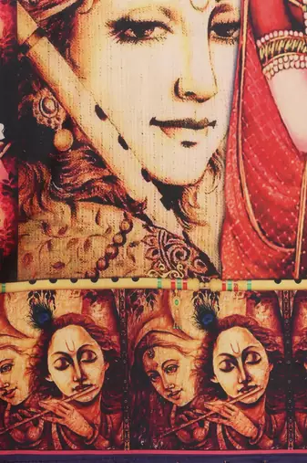 Digital print assam silk dupatta for women and girls to wear on gown chaniya choli kurti etc