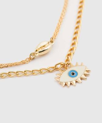Gold oculer amulet necklace 2